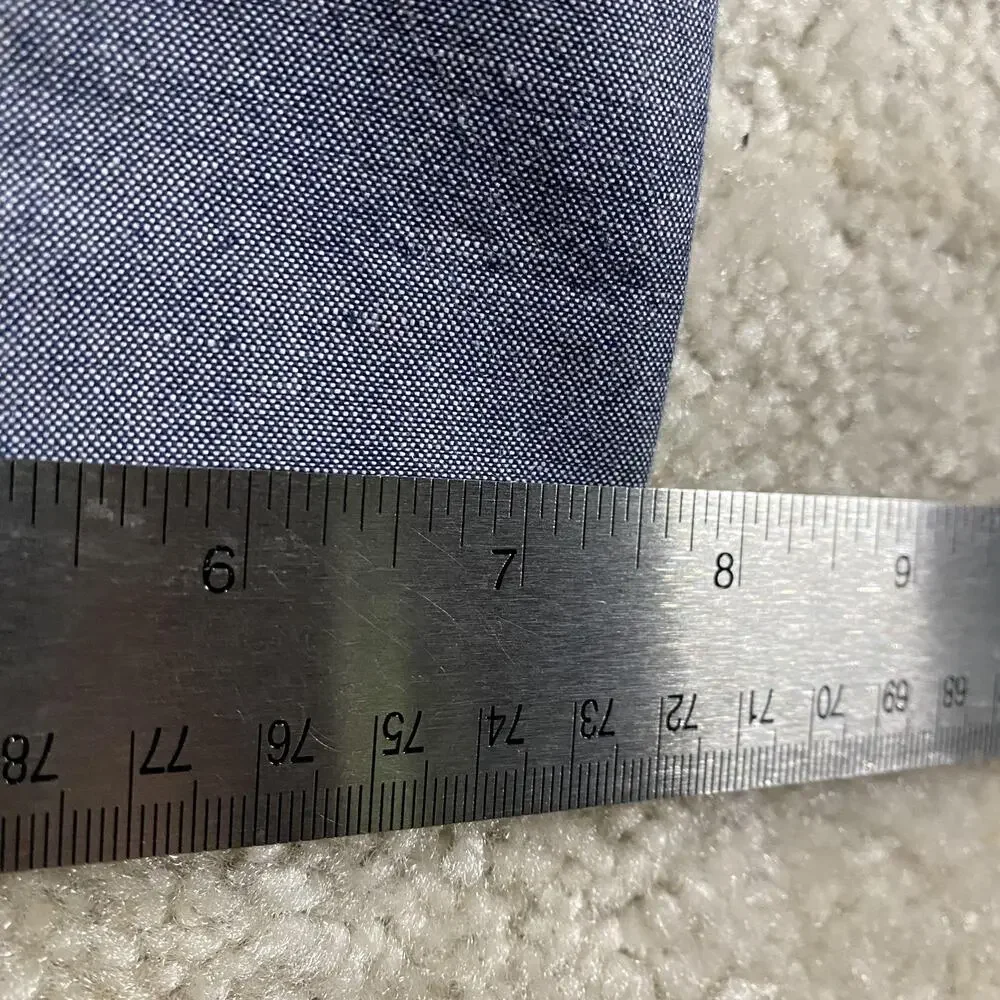 J.Crew Ludlow Pants Mens 34x30* Blue Chambray Baird McNutt Linen Dress Trousers